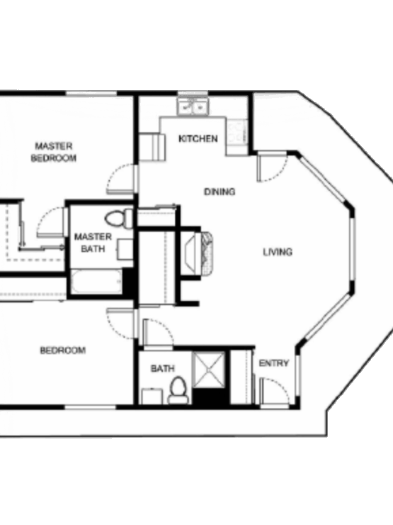 A thoughtfully designed floor plan fostering comfort and community in a welcoming retirement home.