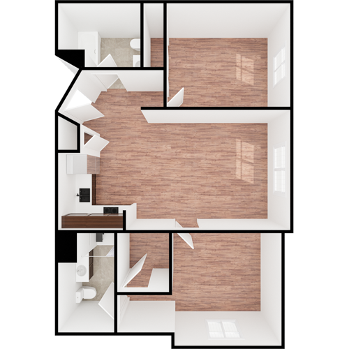 Spacious layout designed for comfort, fostering community and connection among residents.