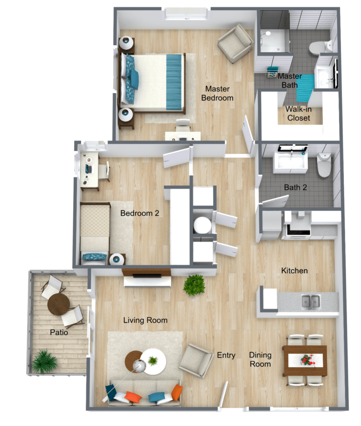 Spacious layout featuring light-filled rooms, perfect for community living and comfort.