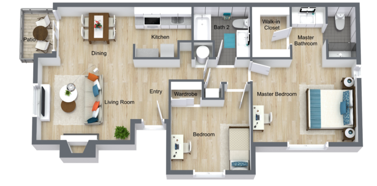 Bright, inviting layout with spacious living areas, perfect for relaxation and community gatherings.