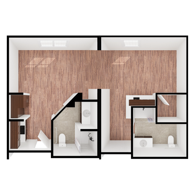 Bright, spacious layout designed for comfort and community living, promoting a welcoming atmosphere.