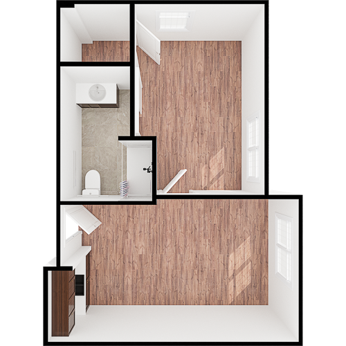 A welcoming layout with bright spaces, promoting comfort and community for residents.