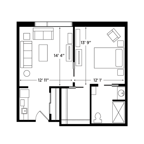 A welcoming floor plan featuring spacious living areas, perfect for community and comfort.