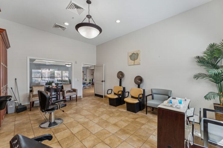 A welcoming space featuring comfortable seating and warm lighting, perfect for community gatherings.