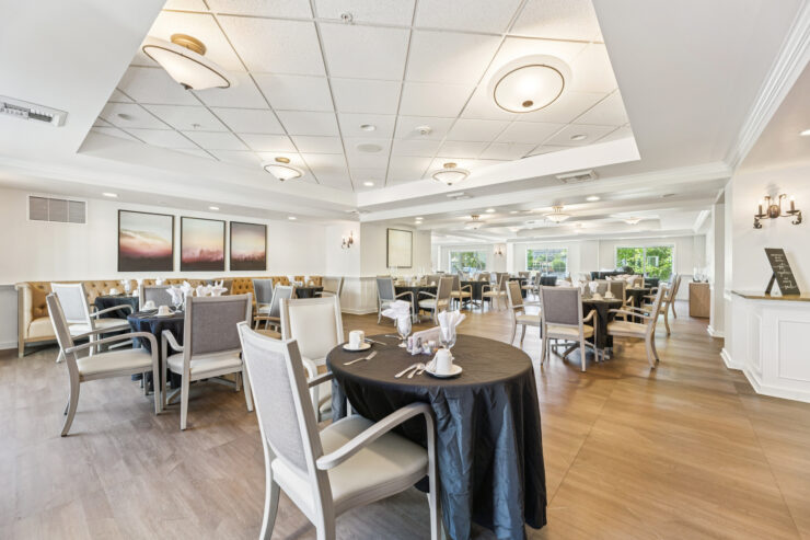 A welcoming dining area filled with light, encouraging social connections and shared meals.