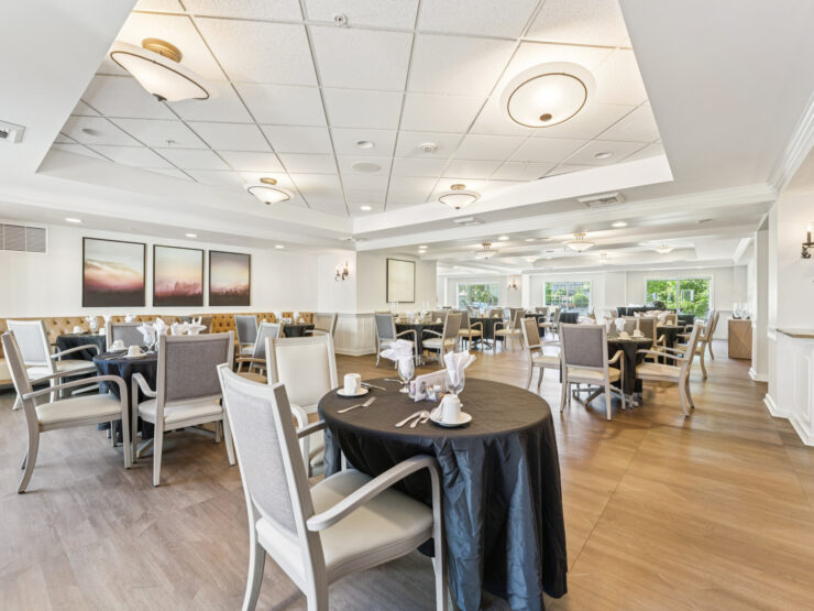 A welcoming dining area filled with light, encouraging social connections and shared meals.