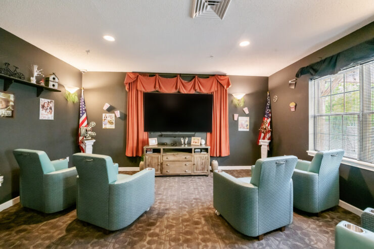 A welcoming lounge with comfortable seating, perfect for community gatherings and shared moments.