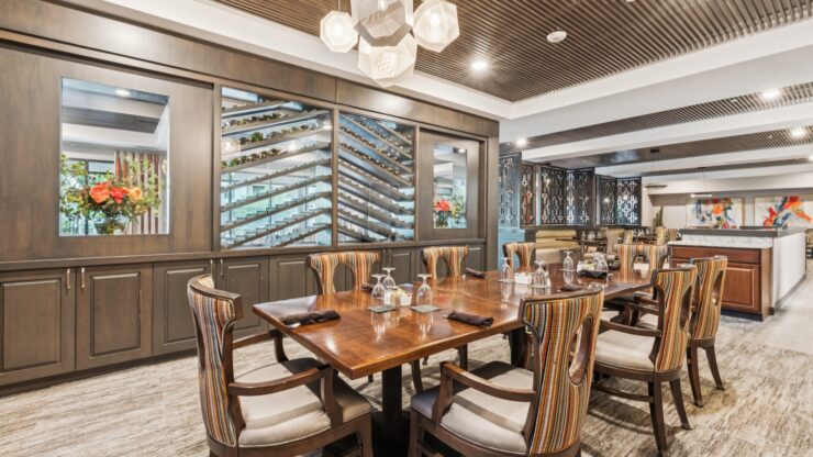 A welcoming dining space filled with natural light, perfect for fostering community and connection.