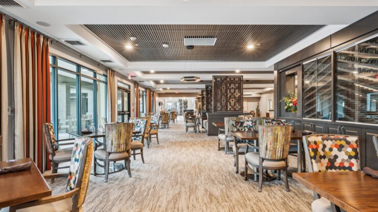 Bright, inviting dining area fosters community and comfort, perfect for shared meals and gatherings.