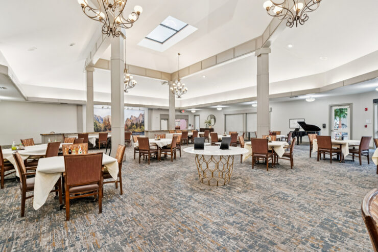 A welcoming dining area with elegant decor, perfect for gatherings and shared moments.