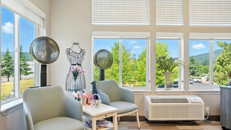 Bright and inviting space with comfortable seating, fostering a warm community atmosphere.