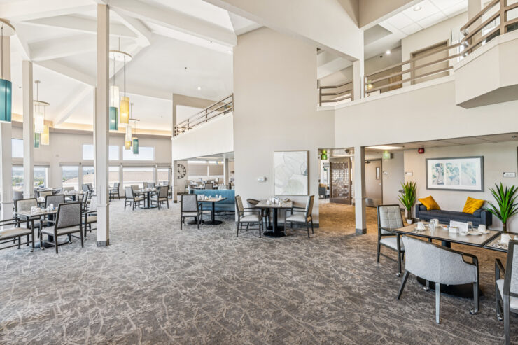 Bright and inviting communal space, fostering connection and comfort among residents.