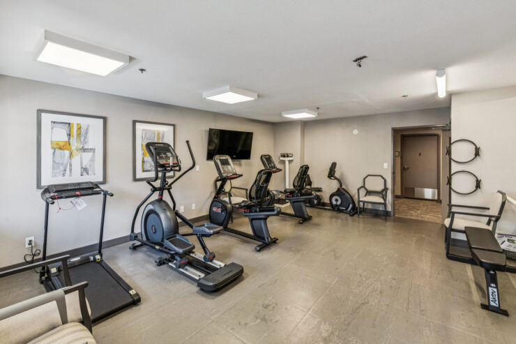 A welcoming fitness area equipped with modern machines, promoting health and community engagement.