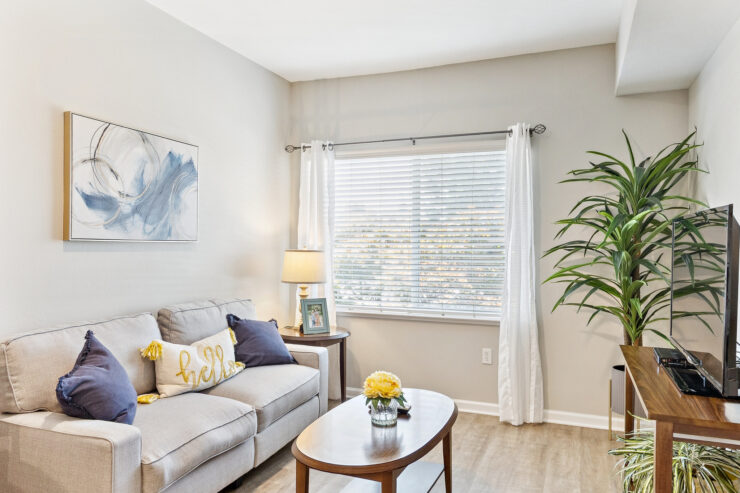 A bright, inviting space featuring comfortable seating, cheerful decor, and natural light, fostering community.