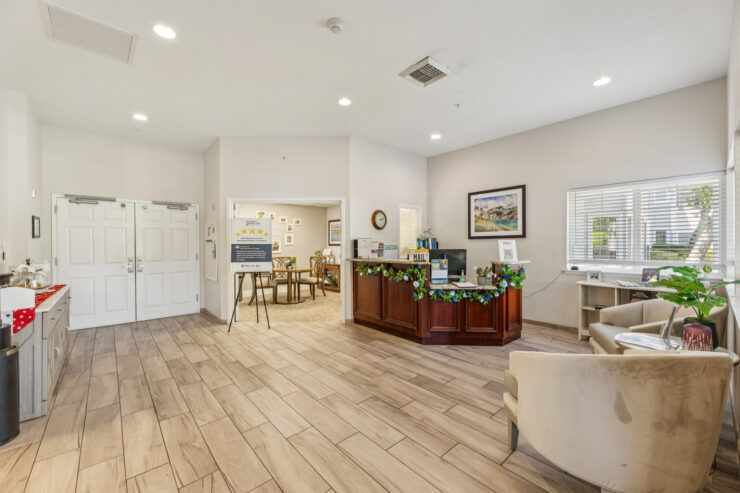 Bright and inviting common area, fostering community and comfort for residents and visitors alike.