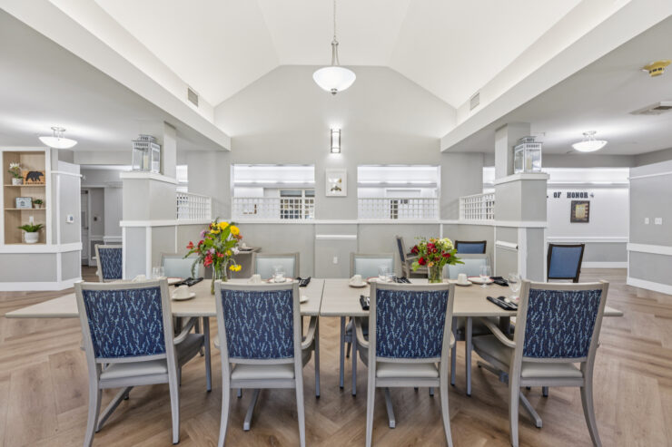 Bright and inviting dining area, fostering community connections and shared moments.