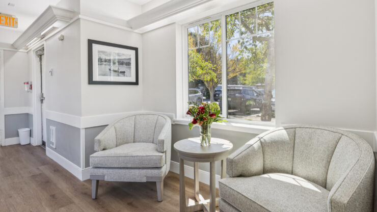 Bright and inviting seating area, perfect for relaxation and connection among residents.