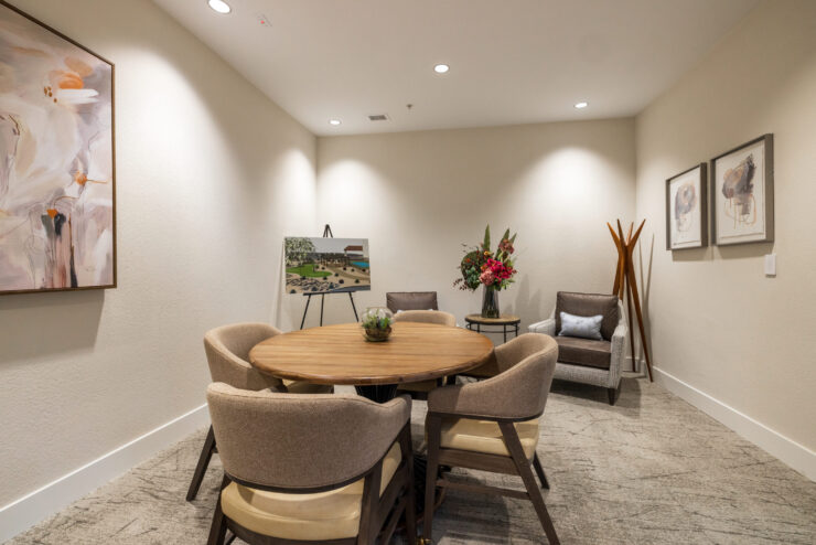 A welcoming space featuring comfortable seating, vibrant decor, and a warm atmosphere for community gatherings.