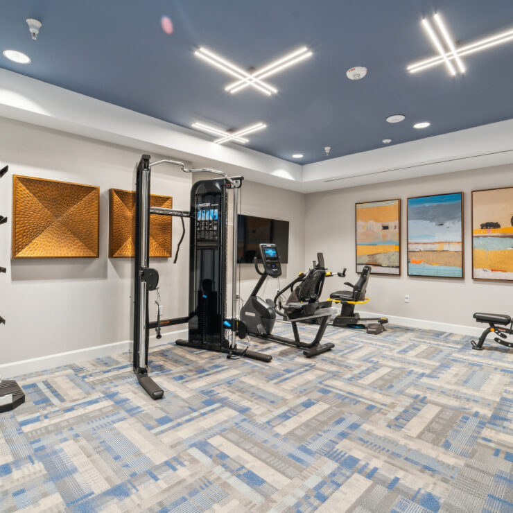 A bright, inviting fitness area designed for community engagement and wellness.