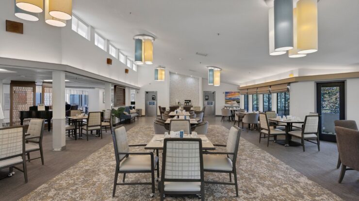 A bright, inviting dining area fosters community and comfort, perfect for gatherings and shared meals.