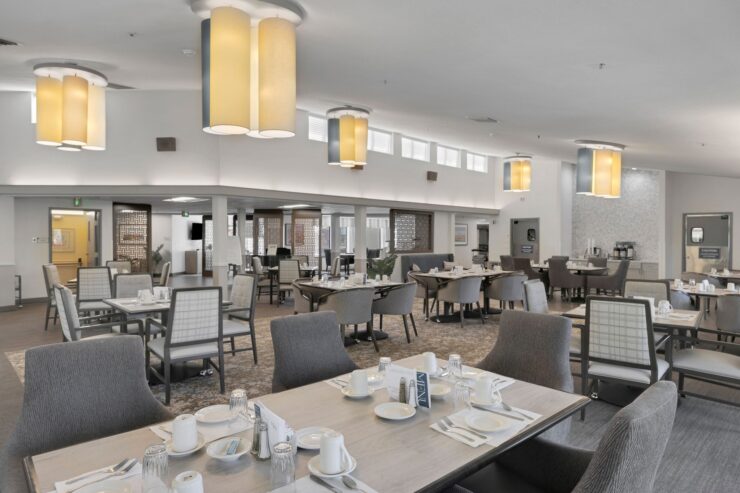 Bright and inviting dining area, fostering community and comfort for all residents.