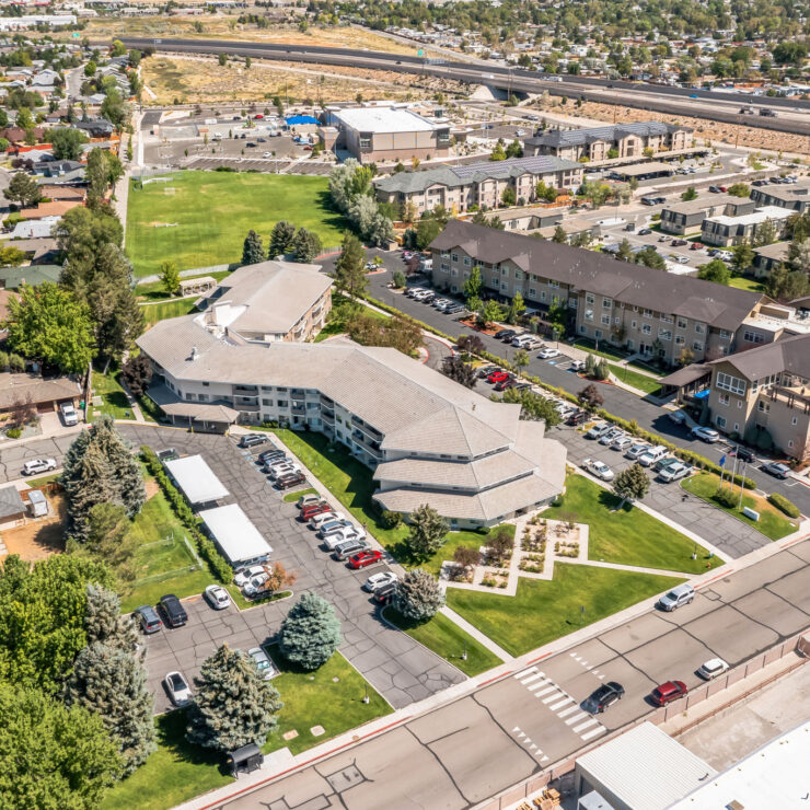 A welcoming community nestled among greenery, fostering comfort and connection for residents.