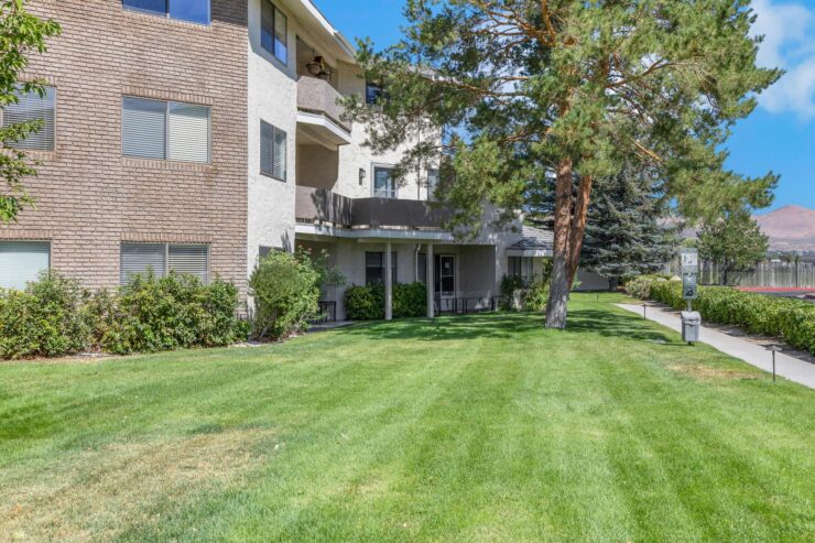 Nestled among lush greenery, this welcoming retirement community offers a serene and inviting atmosphere.