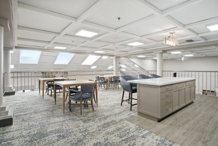 A bright, inviting common area fosters community and connection, perfect for gatherings and relaxation.