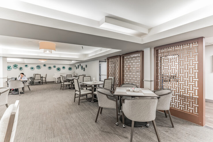 Bright, inviting dining area perfect for community gatherings and shared moments of joy.