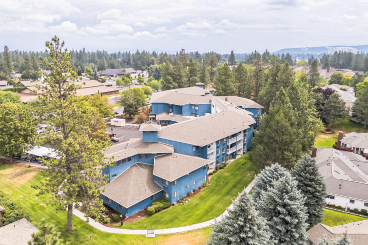 A welcoming community surrounded by nature, offering comfort and companionship for residents.