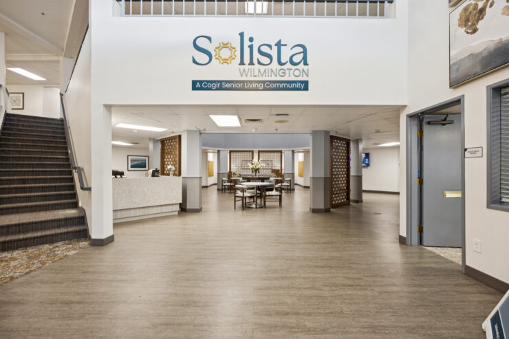 A welcoming lobby with open spaces and friendly staff, perfect for community gatherings and comfort.