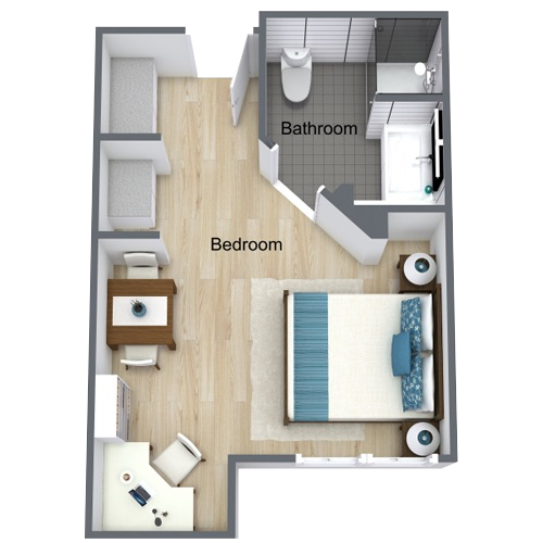 Tribute Memory Care Classic Suite Floor Plan