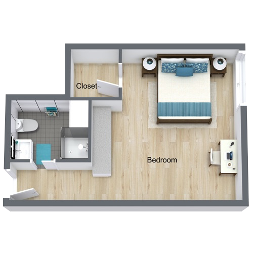 Tribute Black Hill Memory Care Classic Suite Floor Plan