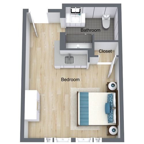 Tribute Assisted Living Classic Suite Floor Plan