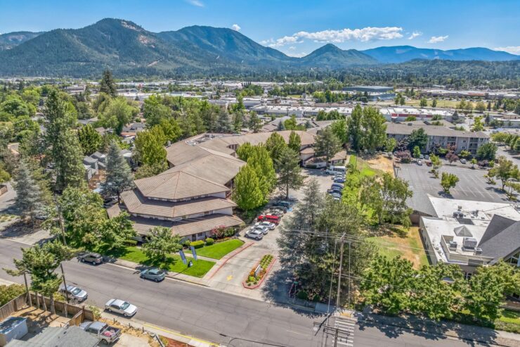 Nestled among scenic mountains, this welcoming community offers a tranquil environment for residents.