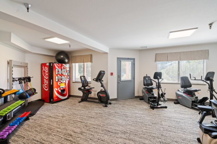 A vibrant fitness area filled with welcoming exercise equipment, promoting health and community engagement.