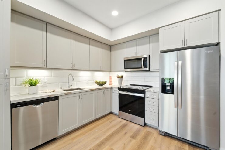 Bright and modern kitchen, fostering a welcoming atmosphere for shared meals and community bonding.