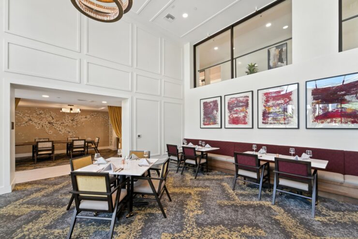 Bright and inviting dining area, fostering community and connection among residents.