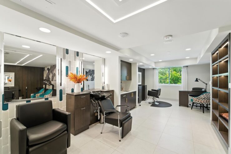 A bright, welcoming space with modern decor, perfect for relaxation and community engagement.