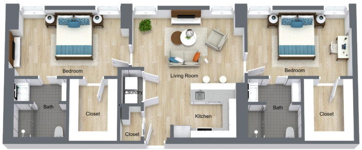 This welcoming layout features spacious living areas, cozy bedrooms, and modern amenities, fostering community and comfort.