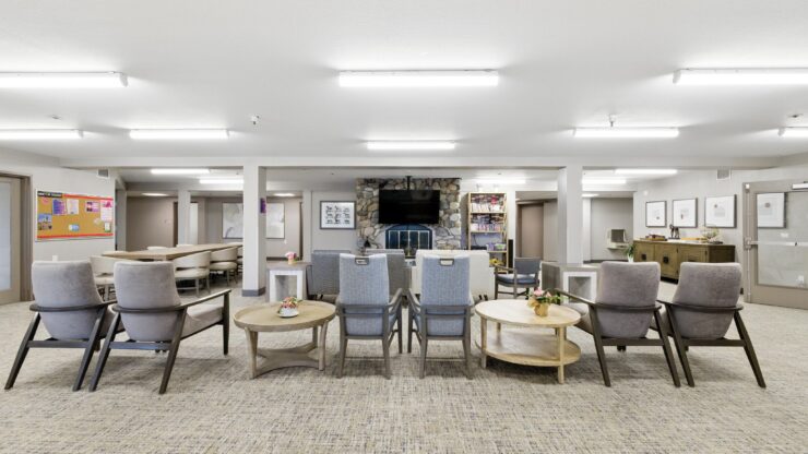 Welcoming lounge area designed for relaxation and community engagement, fostering connections.