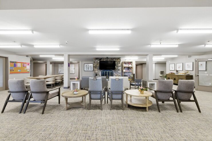 Welcoming lounge area designed for relaxation and community engagement, fostering connections.