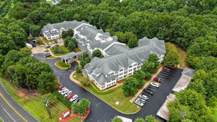 Nestled among lush greenery, this welcoming community offers a serene environment for residents.