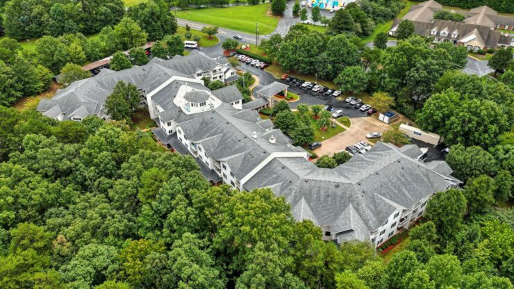 Nestled among lush greenery, this welcoming community offers a serene atmosphere for residents.