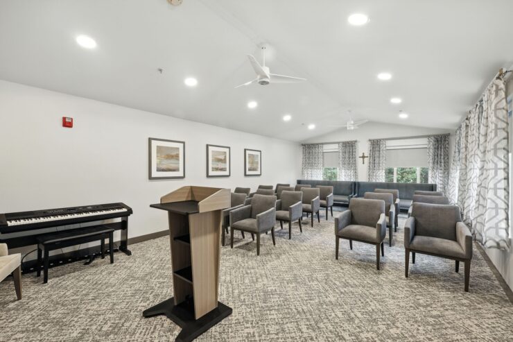 Inviting gathering space with comfortable seating, perfect for community events and shared moments.