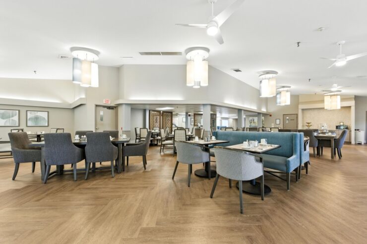 Welcoming dining area, perfect for community gatherings and shared meals in a warm atmosphere.