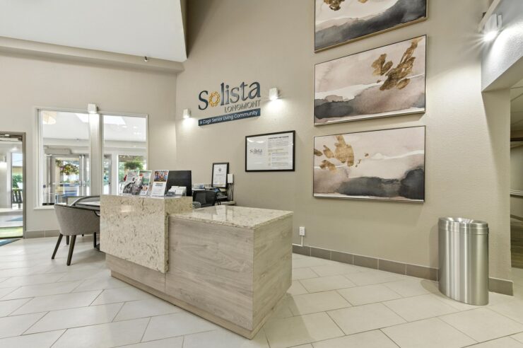 A welcoming reception area featuring warm decor and inviting artwork, fostering a sense of community.