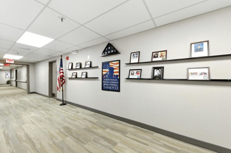 A welcoming hallway adorned with framed memories, fostering a sense of community and belonging.