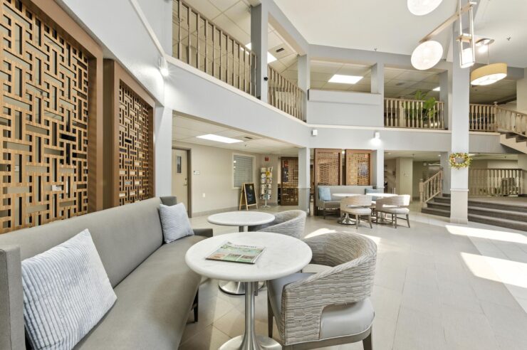 A bright, inviting space promotes community and relaxation, perfect for social gatherings and connection.