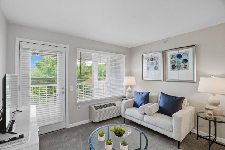 Bright and inviting, this space features comfortable seating and sunny views, perfect for community gatherings.